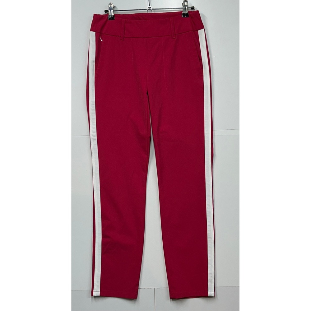 Alberto Lucy-CR-SB Pink Golf Pants Slim Fit 3XDRY Cooler Side Stripe Womens 36